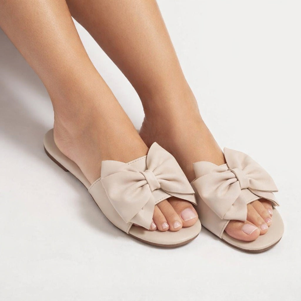 Sandalia Lazo Plana - Nude
