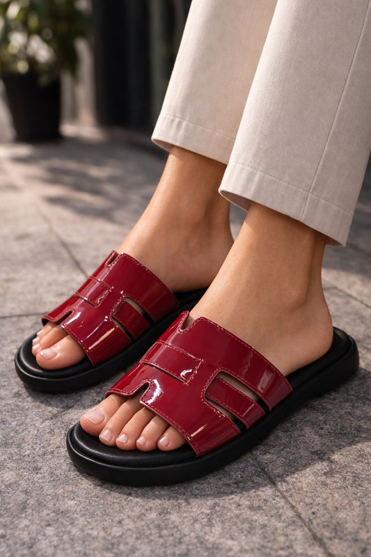 Sandalia Estilo H - Vino