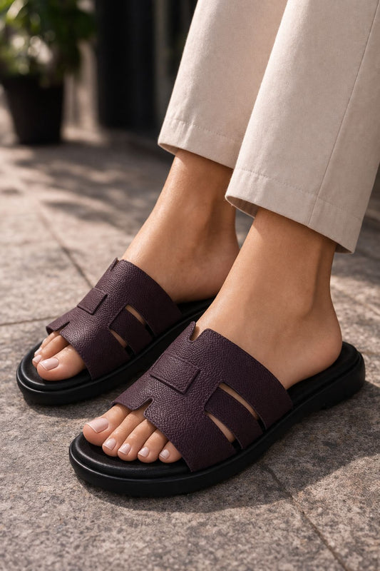 Sandalia Estilo H - Chocolate