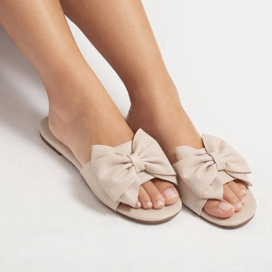 Sandalia Lazo Plana - Nude