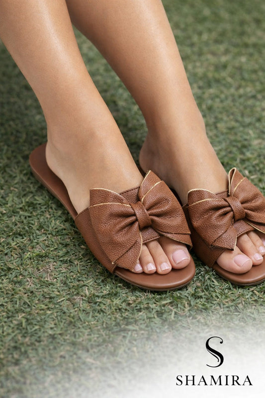 Sandalia Lazo Plana - Café